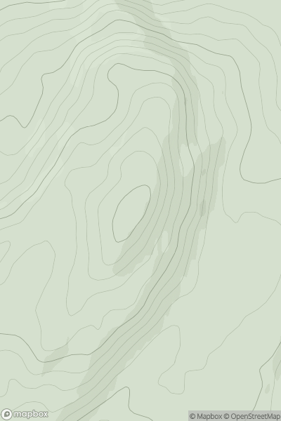 Thumbnail image for Beinn Bhan [Oban to Loch Fyne] [NR856998] showing contour plot for surrounding peak